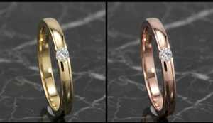 แหวนเพชรเม็ดเดี่ยวชุบทอง 18k สำหรับงานแต่งงานและของขวัญวันครบรอบ - Product Image 3