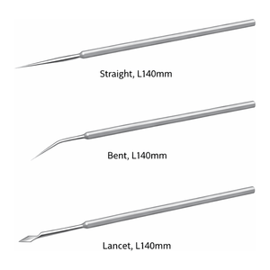 Aguja de disección de acero inoxidable BOCHEM de 140 mm - Puntas rectas y curvas para investigación de tejidos - Product Image 1