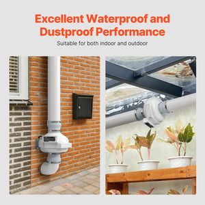 Kit Sistema di Mitigazione del Radon Silenzioso 260CFM con Ventole Radiali da 4,5 Pollici, 2 Accoppiatori e Indicatore di Pressione - Kit Installazione Ventola Radon da 4,5 Pollici - Product Image 4