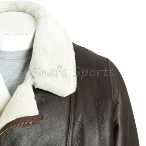 High Demanded Solid Color Sheepskin <b>Leather</b> <b>Jacket</b> Good Quality For Autumn Season Wear With Custom Logo - Product Image 3