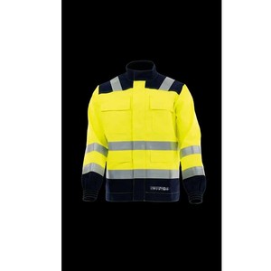 Security Winter Safety Hooded <b>Canvas</b> Quilted <b>Jacket</b> with Zip Closure and Multi Pockets for best sale - Product Image 1