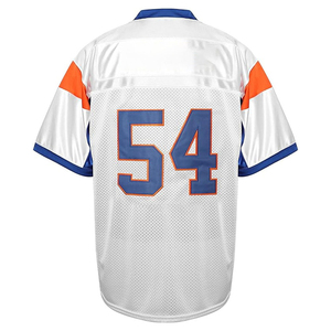 Camiseta de Fútbol de Malla Blanca, Azul y Naranja para Hombre, Cuello en V, Manga Corta, Transpirable, Ropa Deportiva de Práctica, Número 54, Impresión Sublimada - Product Image 2