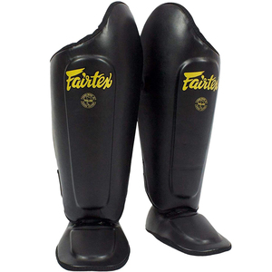 สนับแข้งมวยไทย Fairtex คุณภาพดีที่สุด หนังแท้สั่งทำพิเศษ ปรับได้ น้ำหนักเบา สำหรับคิกบ็อกซิ่ง MMA ป้องกันการบาดเจ็บ ผลิตตามแบบ OEM - Product Image 2