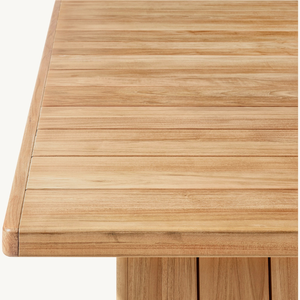 Table rectangulaire en teck au style moderne et épuré, idéale pour les salles à manger extérieures et durable. - Product Image 4