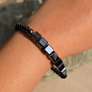 Bracelet en moissanite noire de forme carrée et ronde, taille AAA, pour la fabrication de bijoux - Product Image 1