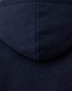 Sudadera con Capucha Azul Marino con Logo de Cisne Minimalista con Pedrería, Oversize, de Forro Polar Grueso, con Bolsillo Canguro, Estilo Urbano Personalizado para Hombre - Product Image 6