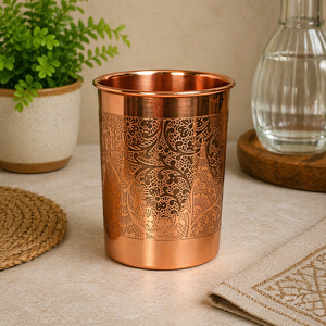 Copper Water Jug and Glass Set Mirror Finish Drinkware <b>Kitchen</b> Tableware Hydration Gift Set Home Hotel Restaurant - Product Image 6