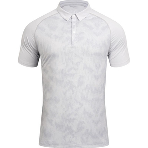 Polo pour homme bleu clair dégradé à manches courtes, respirant, tricoté, 100 % polyester, imprimé par sublimation, vêtements de golf décontractés - Product Image 2