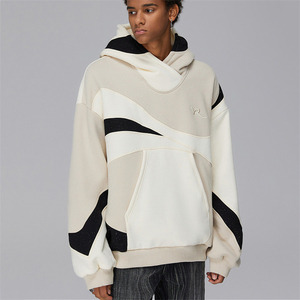 Vente en gros – Sweat à capuche unisexe 350 g/m² 100 % coton écologique, couleur unie, ODM, automne, haute qualité, coupe classique, doublure polaire tricotée - Product Image 3