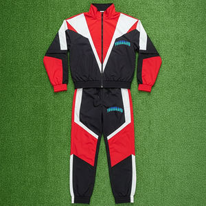 New Arrival 2026 High Quality Custom Made Autumn <b>Men's</b> 2-Piece Vintage Streetwear Solid Lightweight <b>Jacket</b> Pants Set Printed - Product Image 1