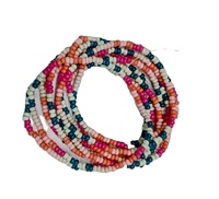 Bracelets ajustables multicolores en perles de verre et perles de riz, forme boule, tendance, Shan India SI 11127, unisexe, sans plomb ni cadmium