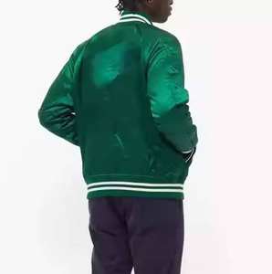 Wholesale Breathable Solid Fashion Long Sleeve Printed Satin <b>Varsity</b> <b>Jacket</b> Men's Quick Dry Fitness Clothing - Product Image 3