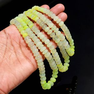 ลูกปัดเพรนไนต์ธรรมชาติทรงรอนเดลล์ขนาด 7 มม. 9 มม. สีเขียวไล่เฉด ลูกปัดพลอย 16 นิ้ว/เส้น ขายส่งจำนวนมาก ลูกปัดเพรนไนต์สำหรับทำเครื่องประดับ - Product Image 6