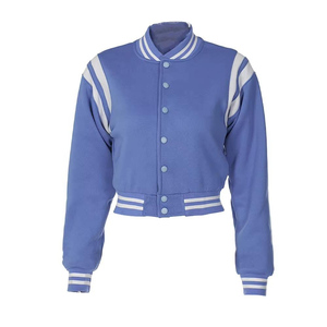Veste universitaire en molleton unisexe sur mesure OEM, veste bomber de haute qualité jaune moutarde, fournisseur de vestes universitaires pour hommes et femmes - Product Image 4