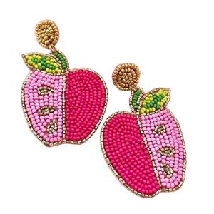 ต่างหูลูกปัดปักรูปหัวใจทันสมัยทันสมัยทันสมัยงานฝีมือที่สวยงามเครื่องประดับสตั๊ดสไตล์อินเดียที่สง่างามล่าสุด - Product Image 5