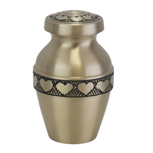 Urnes de souvenir de bande gravée de coeur en métal fournitures funéraires de haute qualité utilisation de columbarium - Product Image 3