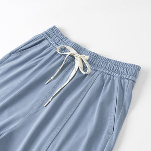 Shorts Casuales de Moda para Mujer, 3 Colores Disponibles, Cintura con Cordón Ajustable, Color Sólido - Product Image 4