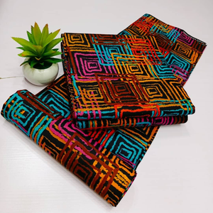Tela africana personalizada con estampado de cera Ankara 100% algodón, estampado holandés de Mozambique para prendas de vestir, confección de vestidos, acolchados y proyectos de bricolaje. - Product Image 1