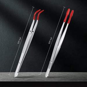 Pince à épiler professionnelle à pointe dentelée UBI, 2 pièces - Acier inoxydable avec conception de précision durable pour les sourcils et les cils - Product Image 2