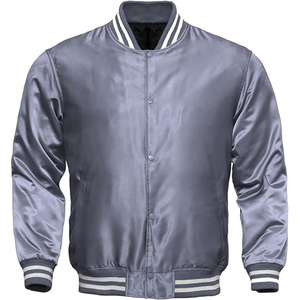 Nouvelle Arrivée Vente en Gros Personnalisée Haute Qualité Original Américain Varsity Letterman College Baseball Bomber Satin Toile Hiver - Product Image 3