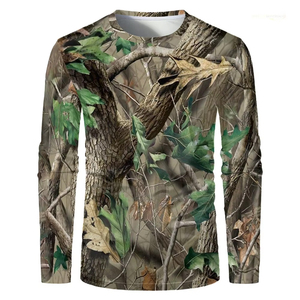 Vêtements de chasse légers et confortables, t-shirt de chasse pour homme OEM, chemise de camouflage personnalisée pour l'extérieur, matière respirante - Product Image 6