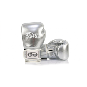 ถุงมือหนังวัวแท้ Fairtex สีขาว สำหรับชกมวย แบบติดตีนตุ๊กแก ระบายอากาศได้ดี เหมาะสำหรับการฝึกซ้อมและการต่อสู้ - Product Image 2