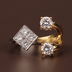 Bague de fiançailles élégante en diamant de laboratoire de 1,5 carat pour femme, argent, or 10 carats, or 14 carats, or 18 carats, bijoux fins de mariage, cadeau - Product Image 1