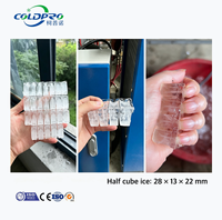 COLDPRO Machine à glaçons commerciale 1000 kg à utilisation facile pour restaurants et bars, glaçons demi-cubiques 28*13*22mm