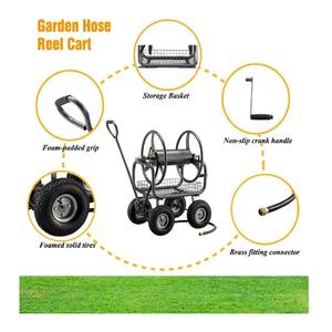 Manufacturer Garden Hose Reel <b>Cart</b> Stainless Steel 4-Wheel Heavy Duty Anti-Corrosion Adjustable Waterproof Cover Vietnam - Product Image 3