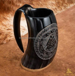 Mug en corne de buffle fait main, matériau naturel de qualité supérieure, finition rustique durable, vaisselle élégante pour la cuisine et la salle à manger - Product Image 4