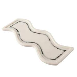 Plateau de service élégant en marbre naturel de haute qualité, plateau de cuisine luxueux et raffiné pour la table à manger à la maison, pour les aliments et les collations, à prix avantageux. - Product Image 4
