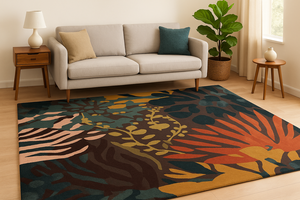 Modern Luxury Wool Rug Hand Tufted Non-Slip Pet Friendly High Pile Solid Color Framed Carpet Living Room Hotel Home <b>Decor</b> - Product Image 3