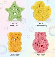 Éponge de bain pour bébé mignonne et amusante, éponge en mousse super douce pour le lavage du corps des tout-petits, nettoyage doux pour les peaux sensibles