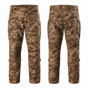 Digital Camouflage Pattern High Waist Pants <b>Men</b> <b>Cargo</b> Trousers Multi Pocket Outdoor Workwear Casual Premium Style Pants <b>Men's</b> - Product Image 4