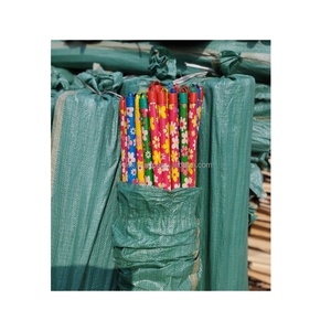 Manche de balai en bois, manche de balai, manche de vadrouille, conception de fleurs, fil italien enduit de PVC, film coloré, prix bas avec brosse de sol - Product Image 1