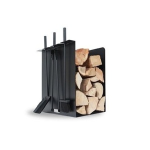 Support à bûches pour foyer extérieur et intérieur avec accessoires pour foyer, qualité supérieure, support à bûches de jardin et outils - Product Image 1