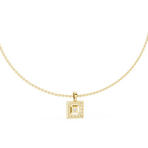 Colgante Minimalista de Diamante Cultivado en Laboratorio con Baño de Rodio, Oro Amarillo de 18K Certificado, Ideal para Uso Diario, Fiestas y Regalos - Product Image 4