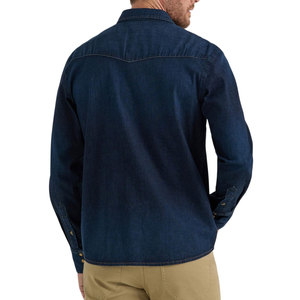 Camisa de mezclilla clásica para hombre, cómoda, de manga larga, con botones, de algodón, informal, para uso diario, camisa de mezclilla para hombre - Product Image 6