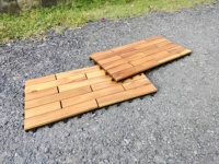 Dalles de terrasse extérieures en chêne moderne de haute qualité, imperméables et emboîtables, marron, 300x300mm, garantie 5 ans, installation facile