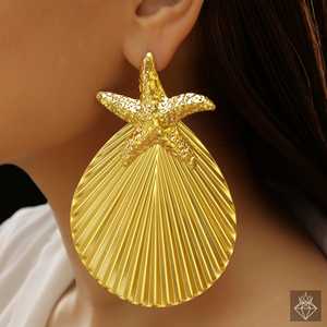 PRAO Fine Dangle Supersized Starfish and Leafy Danglers Pendientes antideslustre - Product Image 3