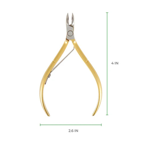 D-555 Pince à cuticules en acier inoxydable allemand, couleur or titane, pour manucure, lames aiguisées et durables, coupe-cuticules - Product Image 5