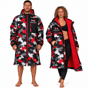 Robe de change imperméable personnalisée, doublée polaire, poncho de surf à séchage rapide, chaud, pour la plage, la piscine et les sports nautiques - Product Image 5