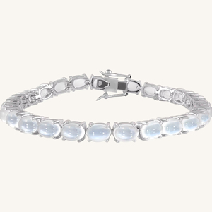 Pulsera de piedra lunar en plata de ley 92.5 KLSB-20651 - Product Image 2