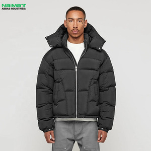Gradient Color Fade Graphic Puffer <b>Jacket</b> Men Modern Streetwear Fashion <b>Padded</b> Quilted Bubble Coat Winter Outwear - Product Image 1