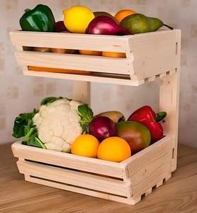 Ensemble de paniers à fruits en bois personnalisés, boîte cadeau |   Travaux en bois faits à la main de qualité |   Approvisionnement en gros |   Prix d'usine - Product Image 1