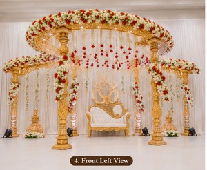 Mandap Tradicional Védico para Bodas Jain, Mandap Indio del Sur para Bodas de Lujo en Atlanta, EE. UU. - Product Image 5