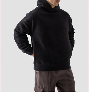 Sweat à capuche unisexe en molleton de coton épais pour l'hiver avec impression numérique de logo personnalisé, coupe moderne, style streetwear - Product Image 4