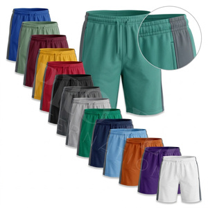 Premium Quality Custom Logo Quick Dry Gym Shorts Elastic Waist Running Workout Training Fitness Comfortable Polyester Shorts - Product Image 1