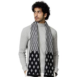 Écharpe longue d'hiver de haute qualité, châle tricoté chaud pour homme, doux, 100% cachemire, écologique, personnalisable, écharpe tricotée à carreaux pour homme - Product Image 3