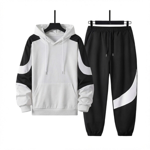 ชุดเซ็ตเสื้อฮู้ดดี้และกางเกงจ็อกเกอร์สีสันสดใสสไตล์ Y2K พร้อมแถบตกแต่งแบบสั่งทำพิเศษสำหรับผู้ชาย - Product Image 6